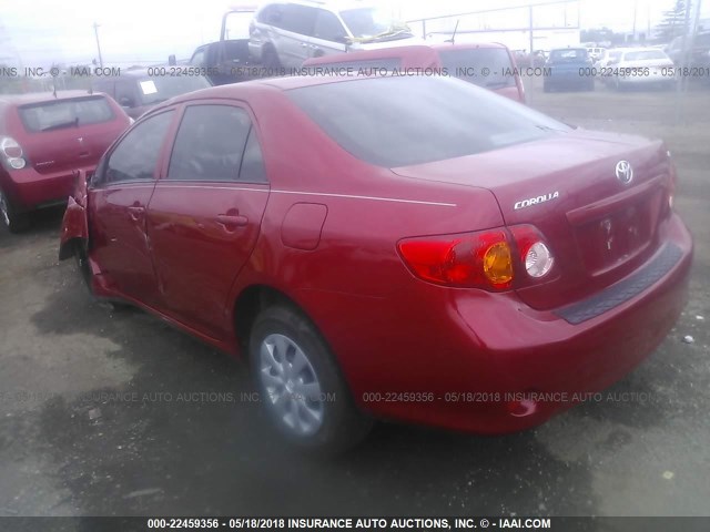 JTDBL40E99J033721 - 2009 TOYOTA COROLLA LE/XLE RED photo 3