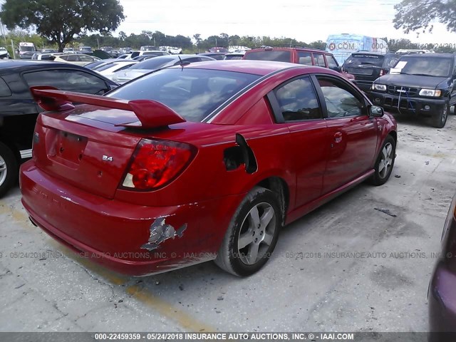 1G8AW15B96Z178202 - 2006 SATURN ION LEVEL 3 RED photo 4