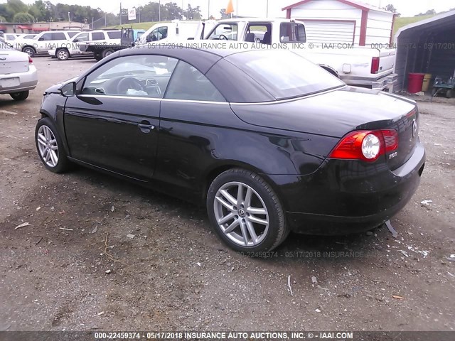 WVWFA71FX9V017813 - 2009 VOLKSWAGEN EOS LUX Черный фото 3