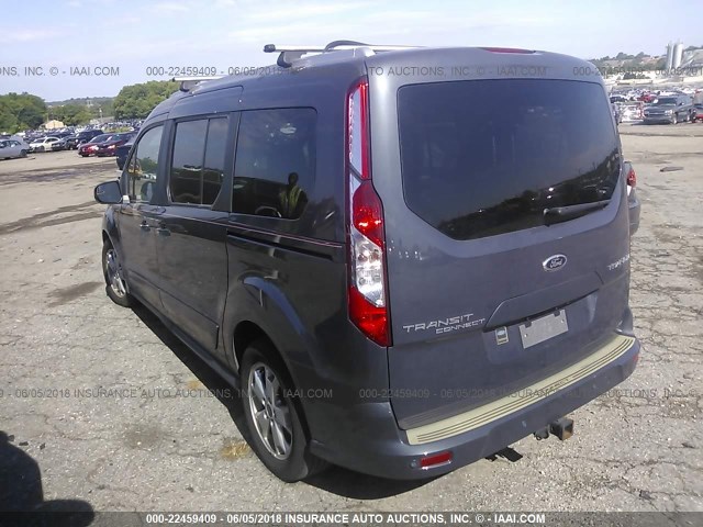 NM0GE9G73E1156300 - 2014 FORD TRANSIT CONNECT TITANIUM GRAY photo 3