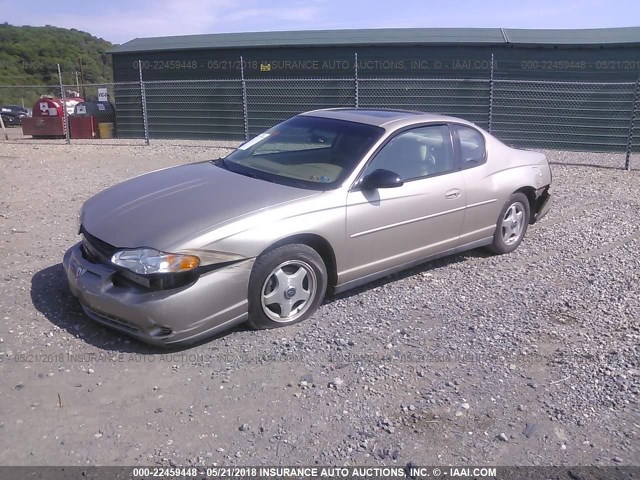 2G1WW12E139349498 - 2003 CHEVROLET MONTE CARLO LS GOLD photo 2