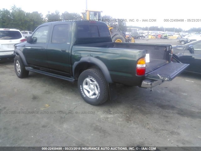 5TEGN92N94Z378031 - 2004 TOYOTA TACOMA DOUBLE CAB PRERUNNER GREEN photo 3