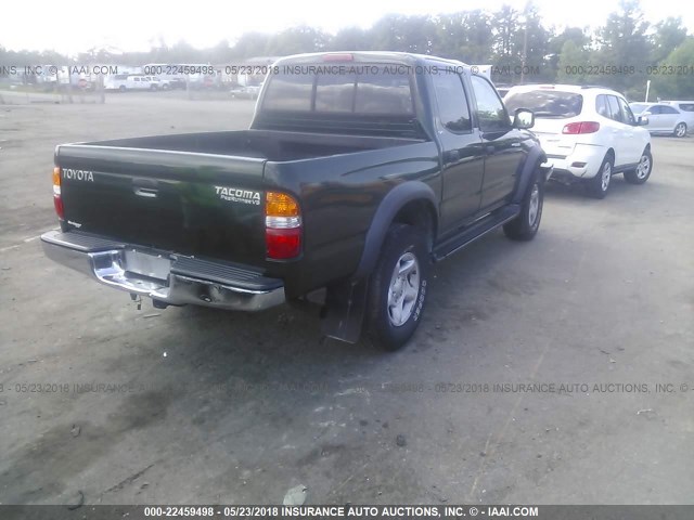 5TEGN92N94Z378031 - 2004 TOYOTA TACOMA DOUBLE CAB PRERUNNER GREEN photo 4