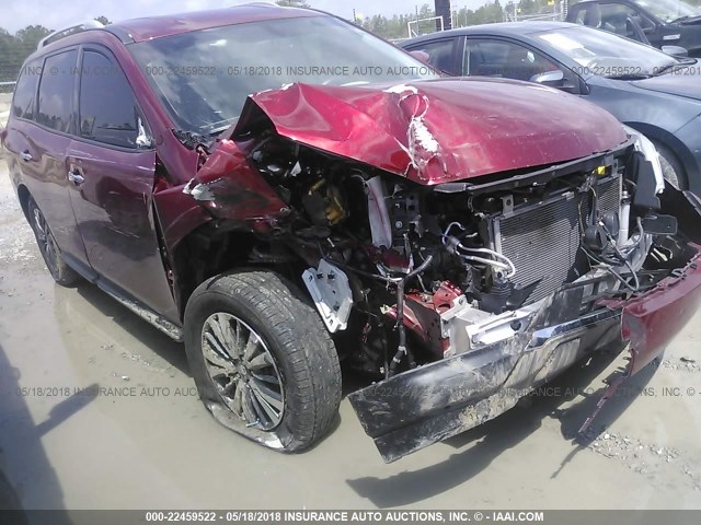 5N1DR2MN5HC664552 - 2017 NISSAN PATHFINDER S/SV/SL/PLATINUM 栗色 照片 1