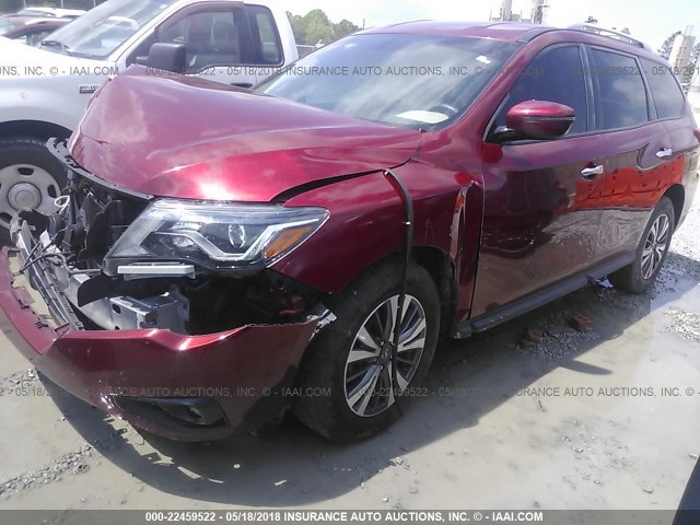 5N1DR2MN5HC664552 - 2017 NISSAN PATHFINDER S/SV/SL/PLATINUM 栗色 照片 2