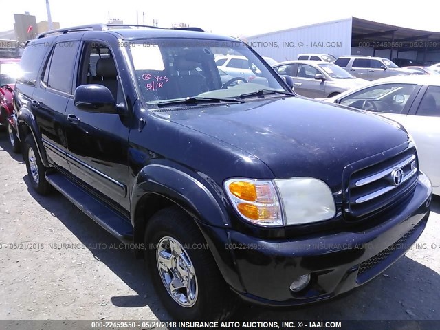 5TDBT48A12S118496 - 2002 TOYOTA SEQUOIA LIMITED BLACK photo 1