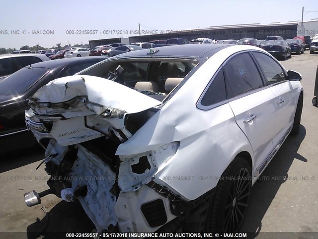 5NPE34AF2FH066004 - 2015 HYUNDAI SONATA SPORT/LIMITED WHITE photo 4