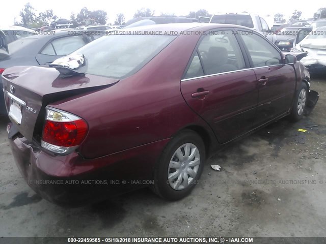 4T1BE30K76U109520 - 2006 TOYOTA CAMRY LE/XLE/SE RED photo 4