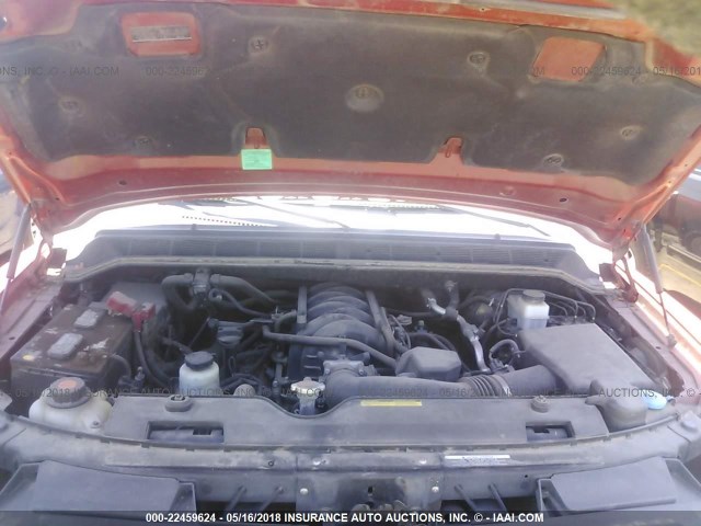 1N6AA0CH4AN302248 - 2010 NISSAN TITAN XE/SE/LE RED photo 10