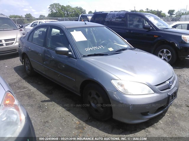 JHMES96684S011580 - 2004 HONDA CIVIC HYBRID GRAY photo 1