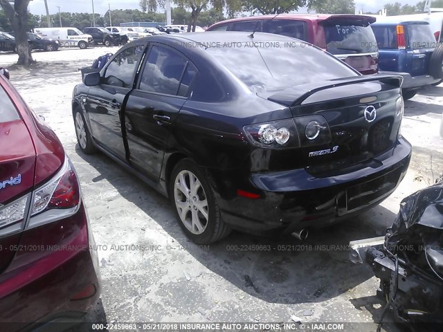 JM1BK323581831561 - 2008 MAZDA 3 S BLACK photo 3