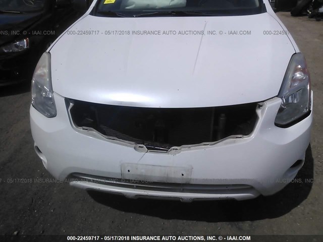 JN8AS5MV6BW258612 - 2011 NISSAN ROGUE S/SV/KROM WHITE photo 6