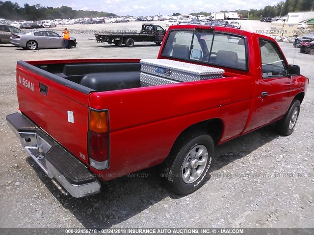 1N6SD11SXVC330797 - 1997 NISSAN TRUCK XE RED photo 4