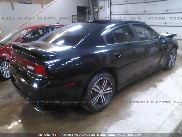 2C3CDXDT8DH626898 - 2013 DODGE CHARGER R/T BLACK photo 4