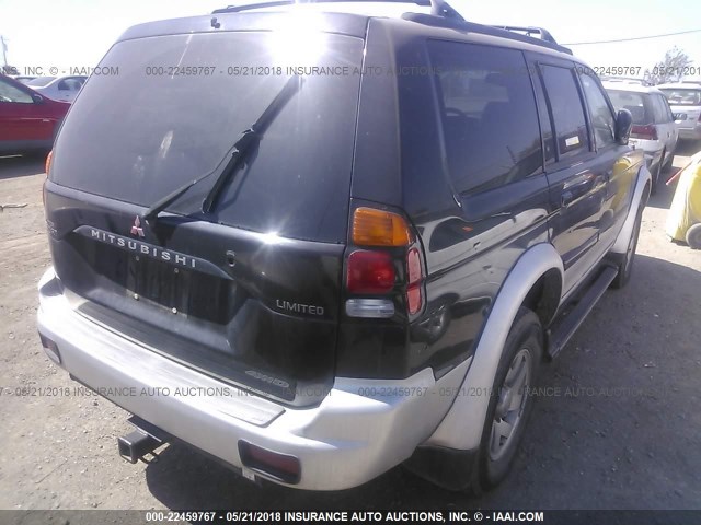 JA4MT41R1YP046141 - 2000 MITSUBISHI MONTERO SPORT LIMITED BLACK photo 4