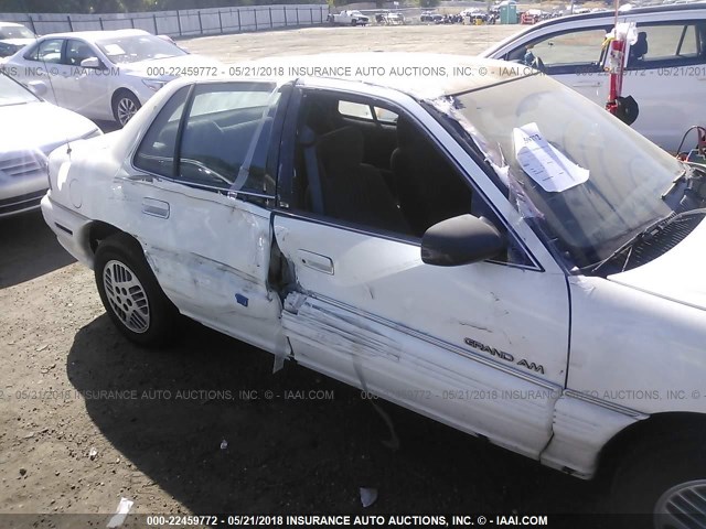 1G2NE5431NM058874 - 1992 PONTIAC GRAND AM SE WHITE photo 6