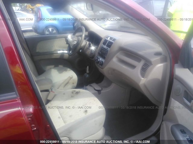 KNDJE723587454706 - 2008 KIA SPORTAGE EX/LX RED photo 5