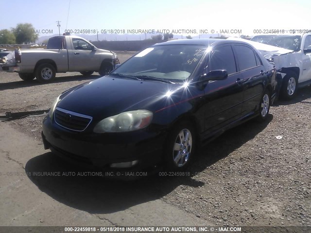 1NXBR32E25Z509866 - 2005 TOYOTA COROLLA CE/LE/S BLACK photo 2