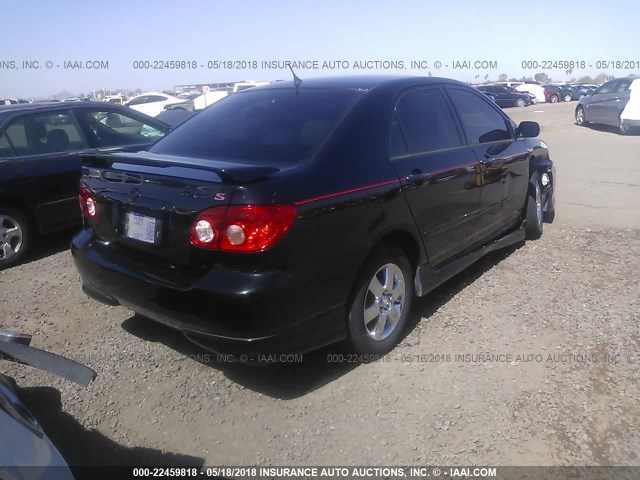 1NXBR32E25Z509866 - 2005 TOYOTA COROLLA CE/LE/S BLACK photo 4