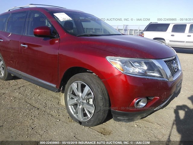 5N1AR2MN9DC671484 - 2013 NISSAN PATHFINDER S/SV/SL/PLATINUM 红色 照片 6
