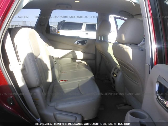 5N1AR2MN9DC671484 - 2013 NISSAN PATHFINDER S/SV/SL/PLATINUM 红色 照片 8