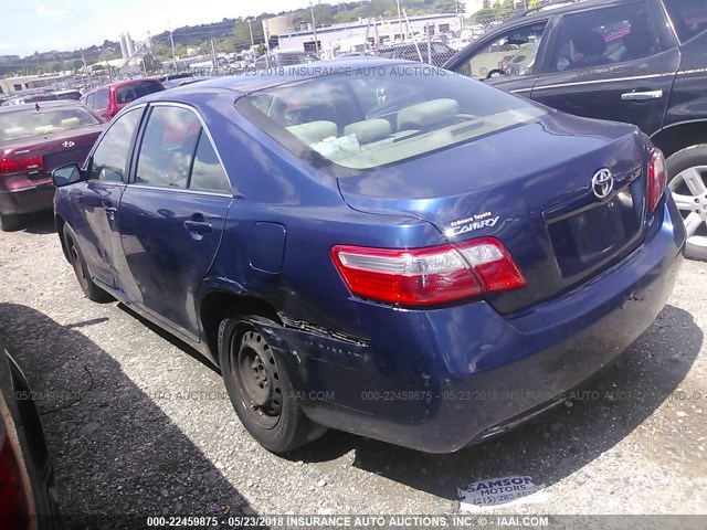 4T1BE46K77U010002 - 2007 TOYOTA CAMRY NEW GENERAT CE/LE/XLE/SE BLUE photo 3