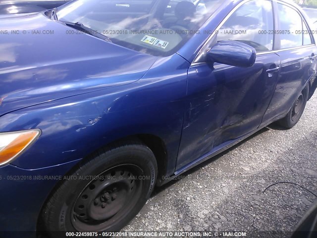 4T1BE46K77U010002 - 2007 TOYOTA CAMRY NEW GENERAT CE/LE/XLE/SE BLUE photo 6