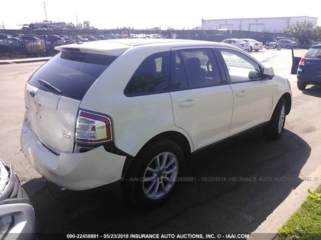 2FMDK49C47BB56353 - 2007 FORD EDGE SEL PLUS WHITE photo 4