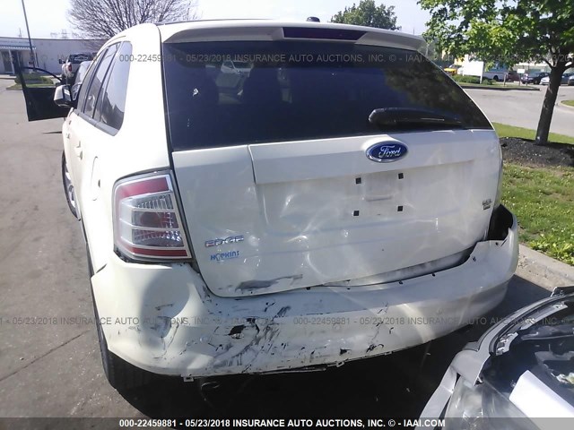 2FMDK49C47BB56353 - 2007 FORD EDGE SEL PLUS WHITE photo 6