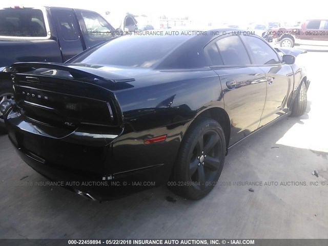 2C3CDXCT6EH259423 - 2014 DODGE CHARGER R/T BLACK photo 4