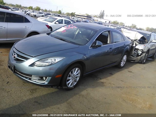 1YVHZ8EH7C5M18465 - 2012 MAZDA 6 I BLUE photo 2