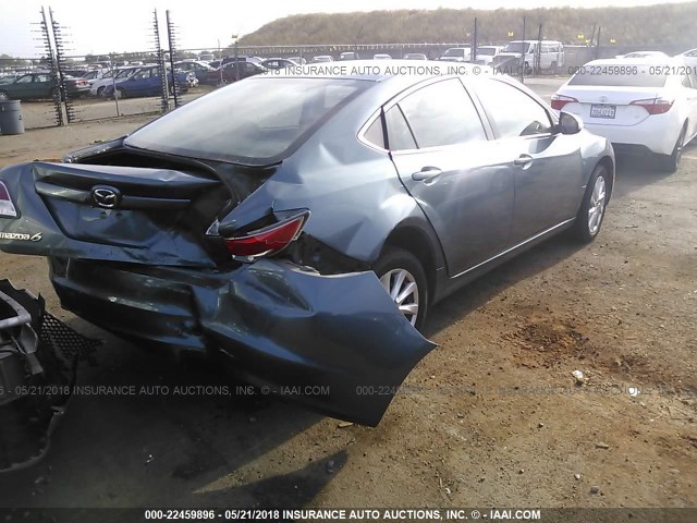 1YVHZ8EH7C5M18465 - 2012 MAZDA 6 I BLUE photo 4