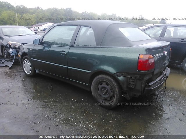 3VWDC21V32M801033 - 2002 VOLKSWAGEN CABRIO GLX GREEN photo 3