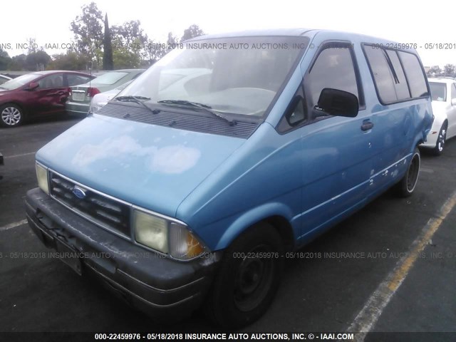 1FMCA11U4RZA51281 - 1994 FORD AEROSTAR BLUE photo 2