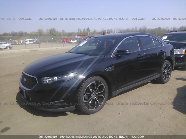 1FAHP2KT7DG166147 - 2013 FORD TAURUS SHO BLACK photo 2