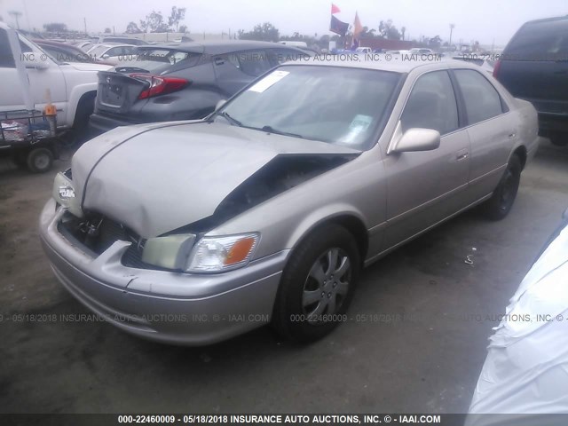 4T1BG22K31U855148 - 2001 TOYOTA CAMRY CE/LE/XLE GOLD photo 2
