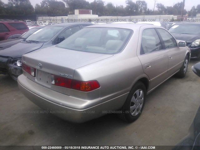 4T1BG22K31U855148 - 2001 TOYOTA CAMRY CE/LE/XLE GOLD photo 4