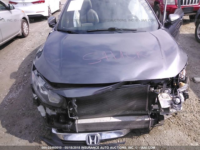 2HGFC3B71GH354730 - 2016 HONDA CIVIC EXL GRAY photo 10