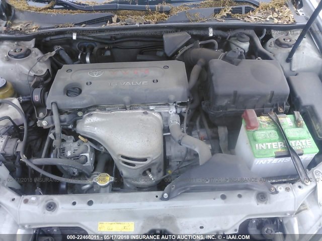 4T1BE30K12U581237 - 2002 TOYOTA CAMRY LE/XLE/SE ვერცხლისფერი ფოტო 10