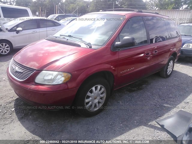 2C8GP74L51R294833 - 2001 CHRYSLER TOWN & COUNTRY EX RED photo 2