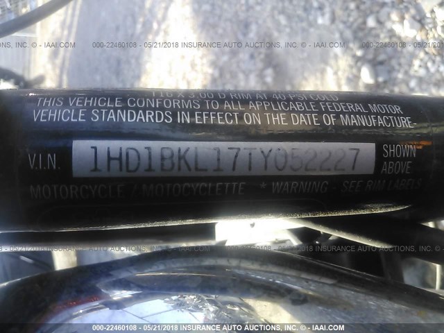 1HD1BKL17TY052227 - 1996 HARLEY-DAVIDSON FXST CUSTOM BLACK photo 10