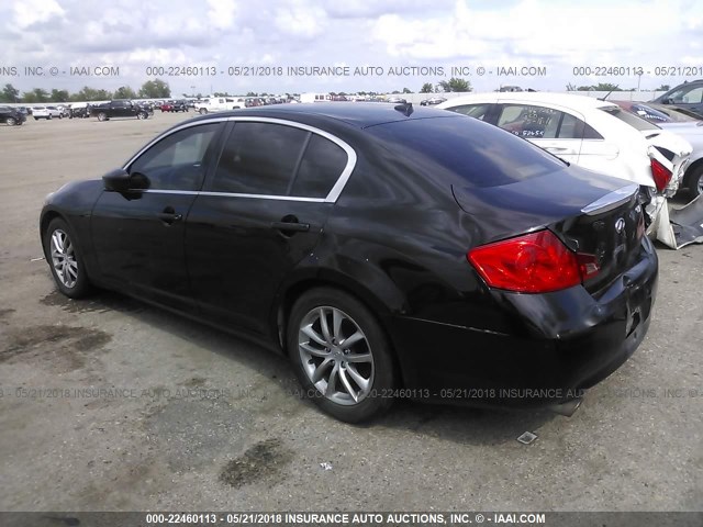 JNKCV61EX9M310236 - 2009 INFINITI G37 JOURNEY/SPORT BLACK photo 3