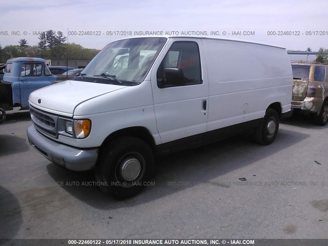 1FTNE24261HA55876 - 2001 FORD ECONOLINE E250 VAN WHITE photo 2