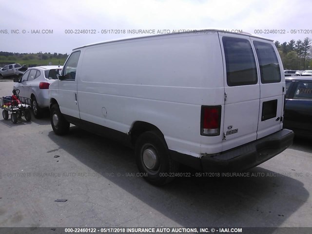 1FTNE24261HA55876 - 2001 FORD ECONOLINE E250 VAN WHITE photo 3