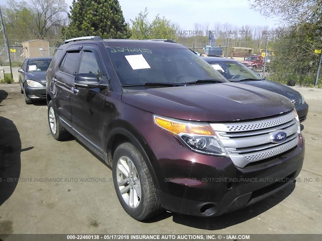 1FMHK8D83CGB02962 - 2012 FORD EXPLORER XLT MAROON photo 1