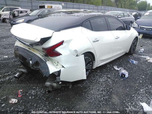 1N4AA6AP5HC387970 - 2017 NISSAN MAXIMA 3.5S/SV/SL/SR/PLAT WHITE photo 4