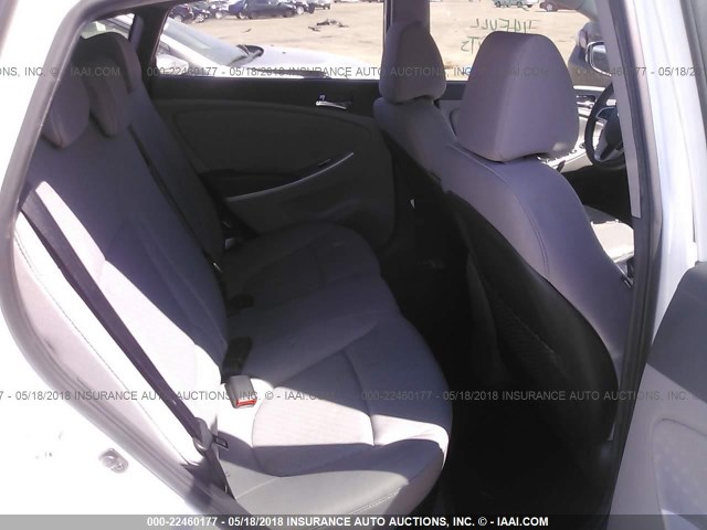 KMHCU5AE5DU066790 - 2013 HYUNDAI ACCENT GLS/SE WHITE photo 8