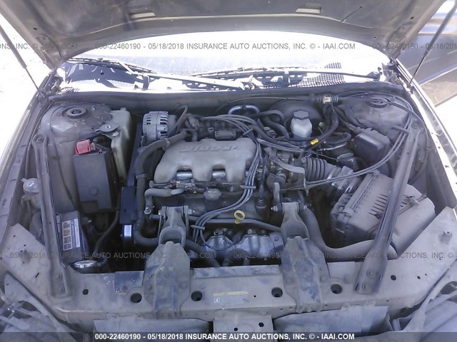 1G2WK52J92F230535 - 2002 PONTIAC GRAND PRIX SE GRAY photo 10