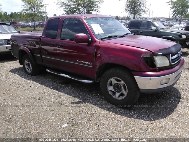 5TBRT381X2S307746 - 2002 TOYOTA TUNDRA ACCESS CAB LIMITED RED photo 1