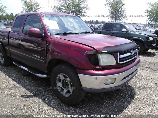 5TBRT381X2S307746 - 2002 TOYOTA TUNDRA ACCESS CAB LIMITED RED photo 6